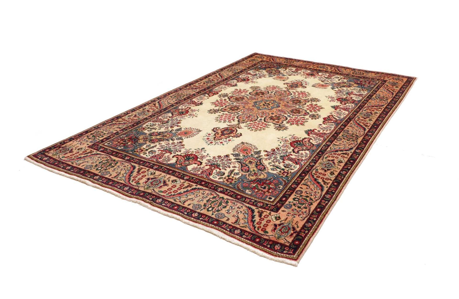 Täbriz Perserteppich 201 × 305 cm aus Wolle, handgeknüpft