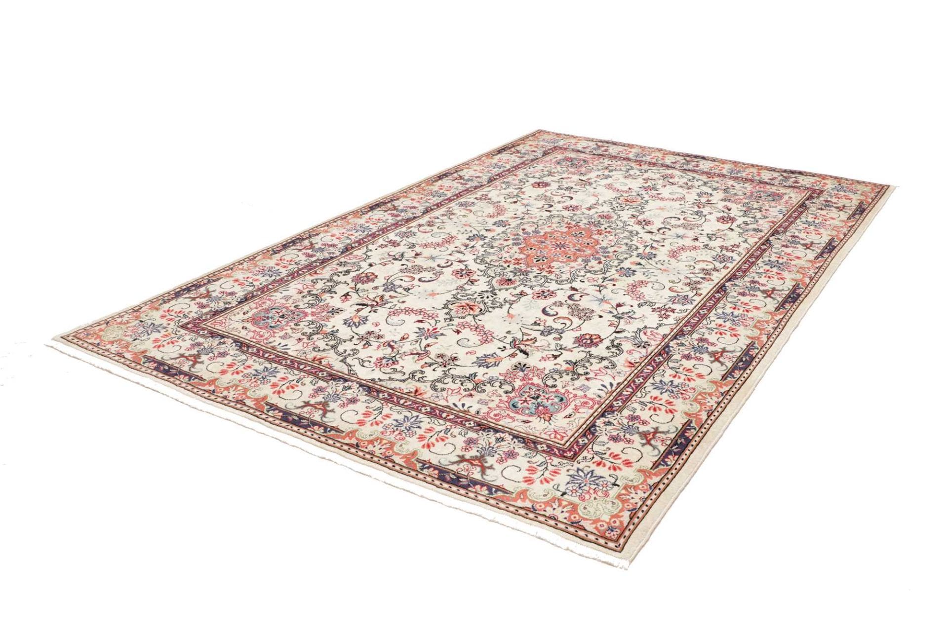 Handgeknüpfter Kashan Perserteppich, 201 × 303 cm, Wolle
