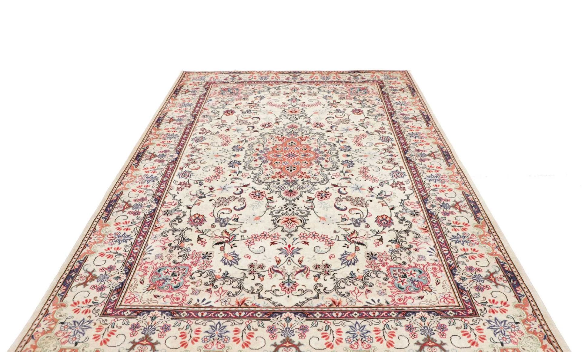 Handgeknüpfter Kashan Perserteppich, 201 × 303 cm, Wolle