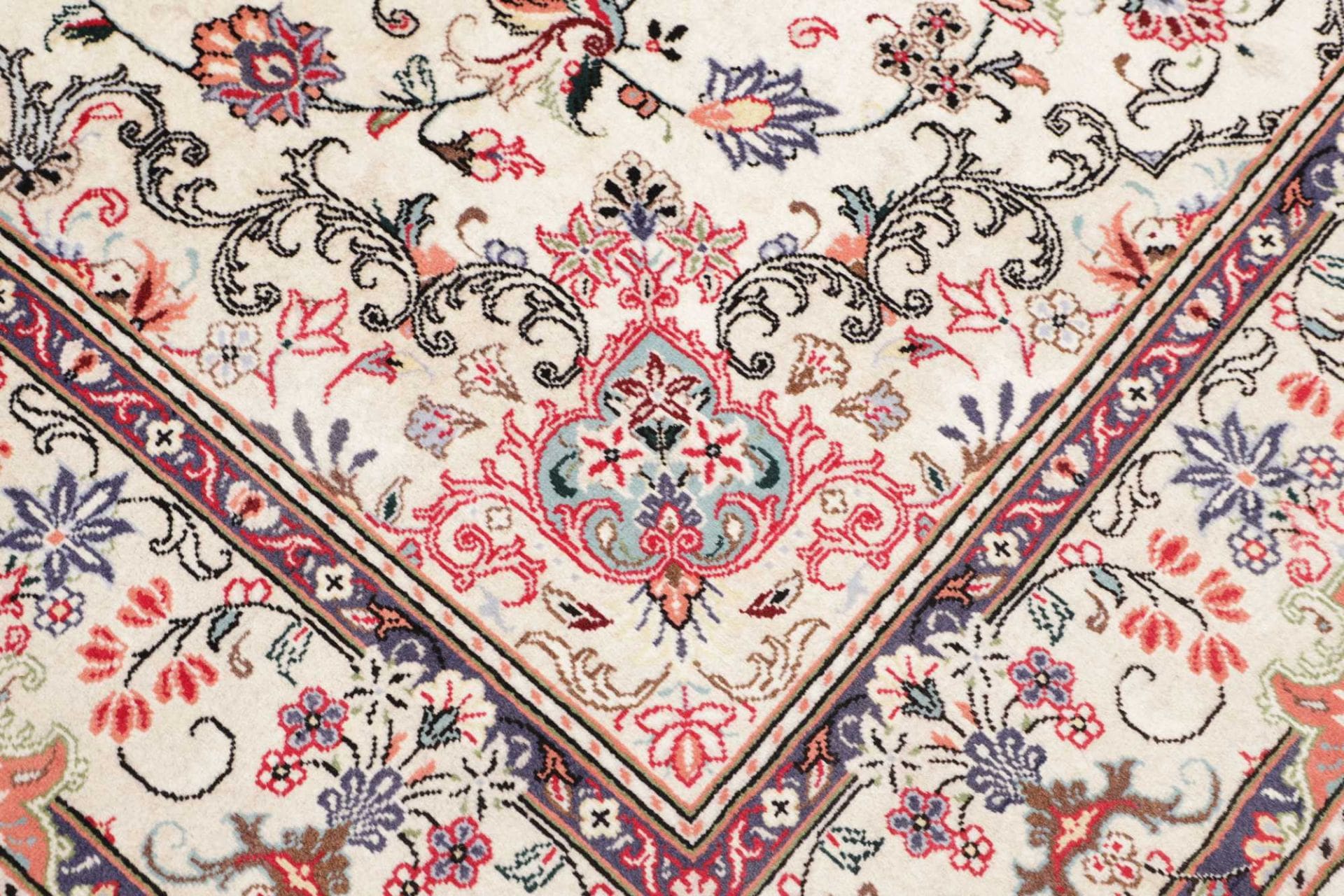 Handgeknüpfter Kashan Perserteppich, 201 × 303 cm, Wolle
