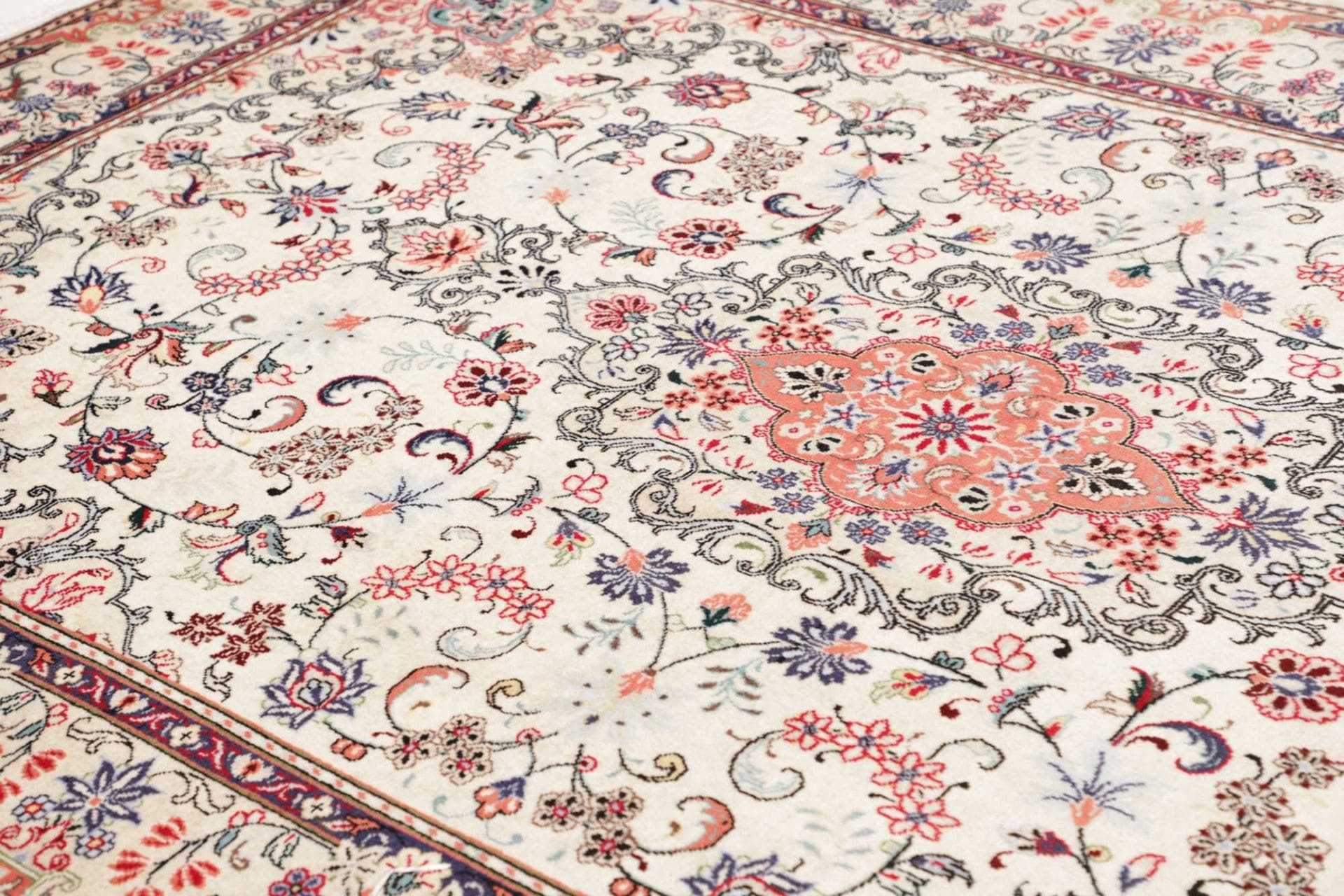 Handgeknüpfter Kashan Perserteppich, 201 × 303 cm, Wolle
