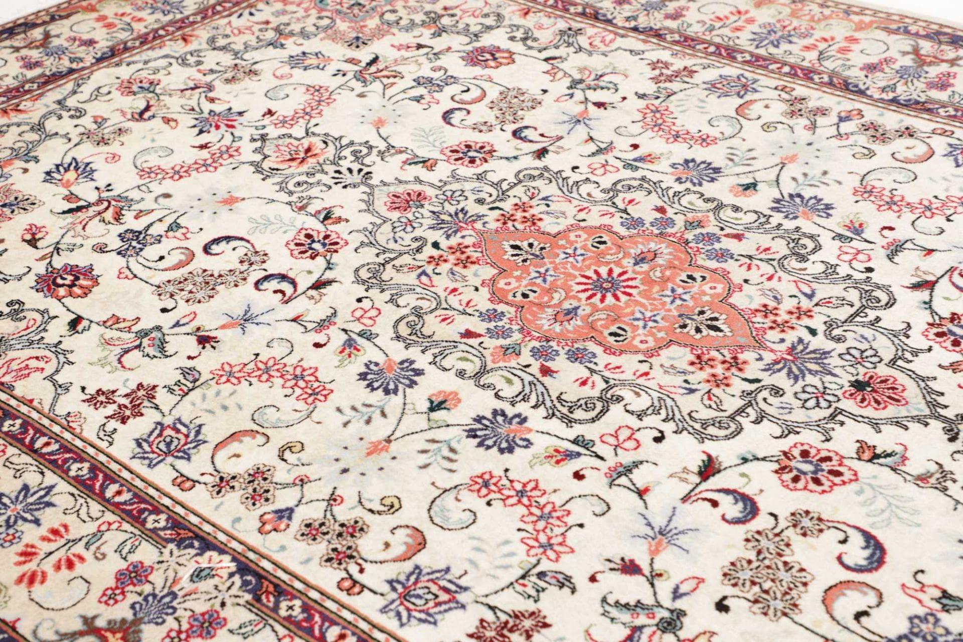 Handgeknüpfter Kashan Perserteppich, 201 × 303 cm, Wolle