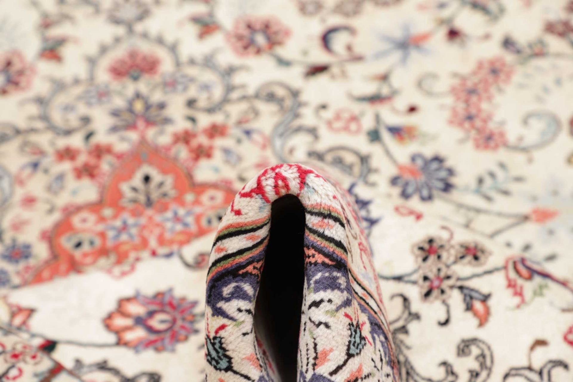 Handgeknüpfter Kashan Perserteppich, 201 × 303 cm, Wolle