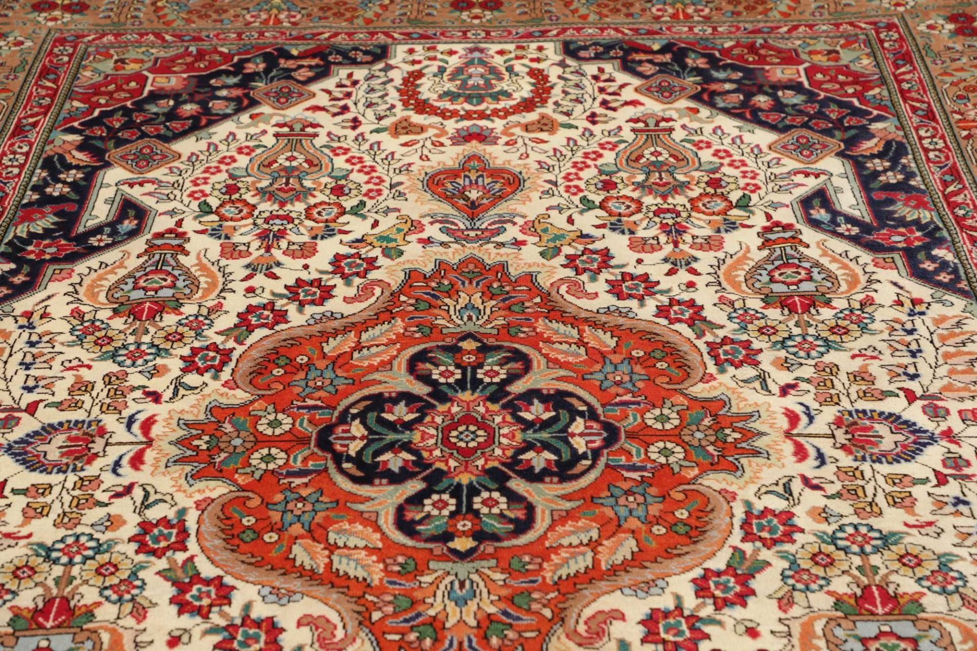 Handgeknüpfter Täbriz Perserteppich, 201 × 304 cm, Wolle