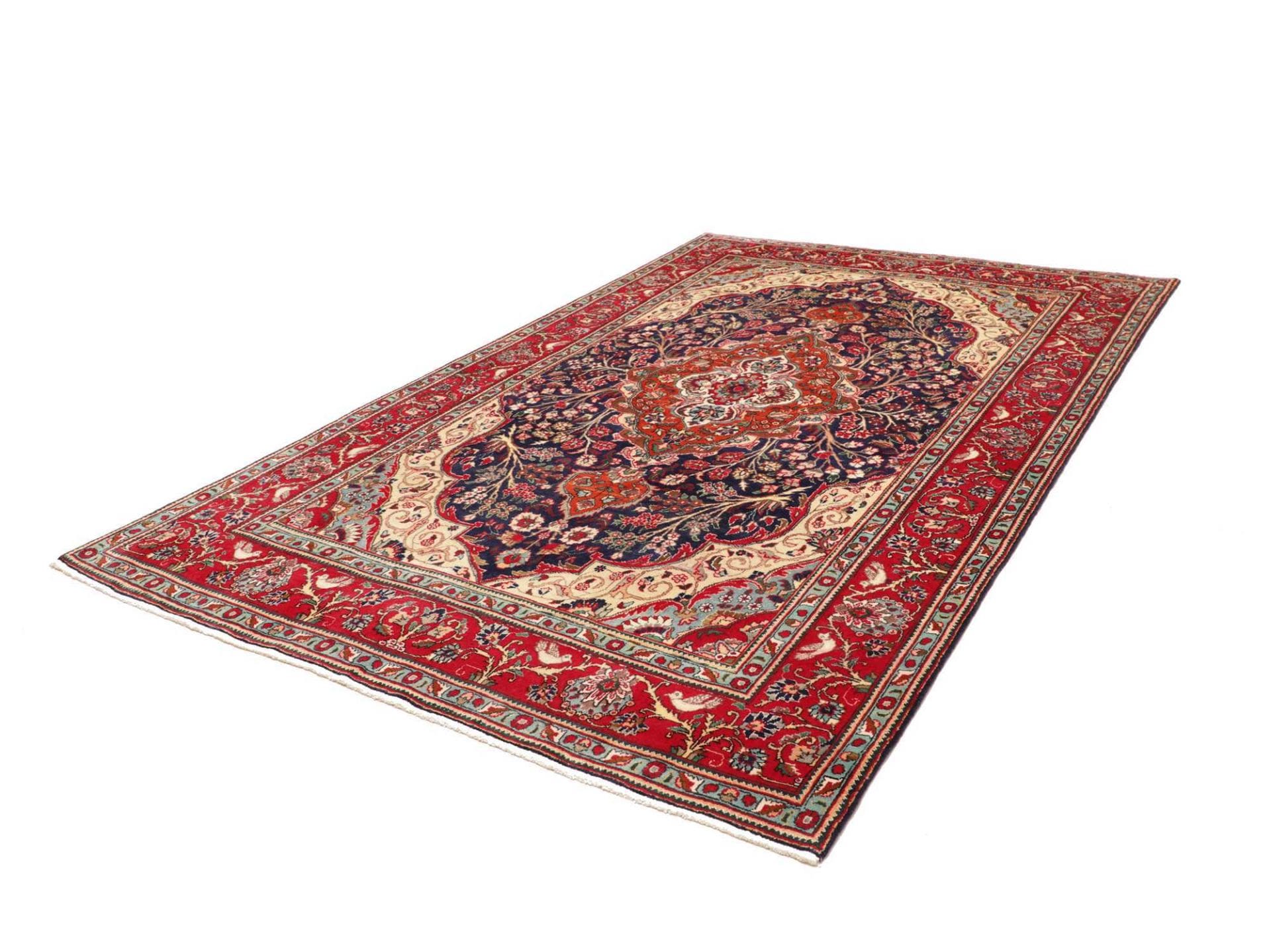 Täbriz Perserteppich 203 × 301 cm aus Wolle, handgeknüpft