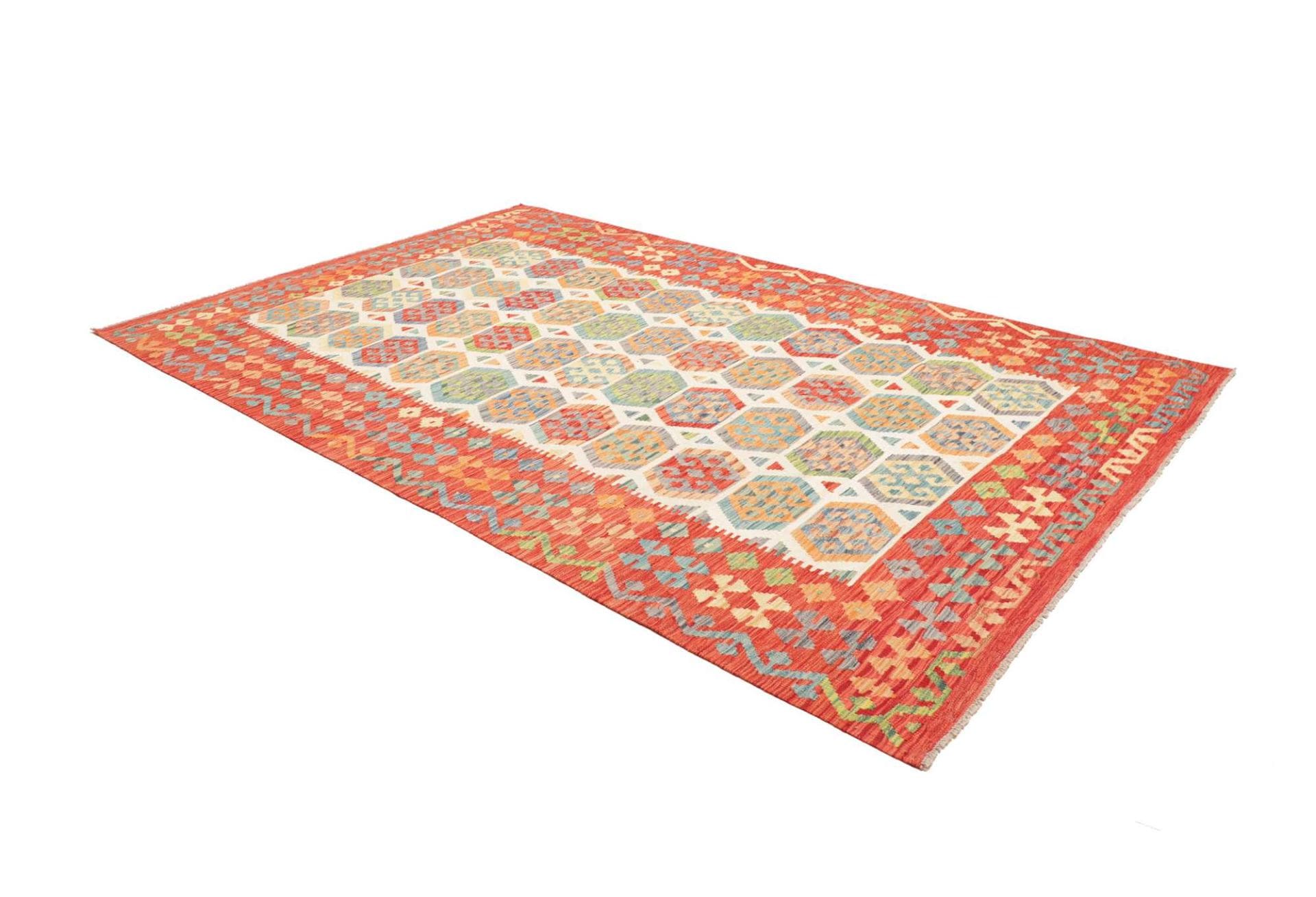 kelim-203-x-307-cm-schurwolle-handgewebt-rustikal-2 Handgewebter Kelim, 203 × 307 cm, Wolle