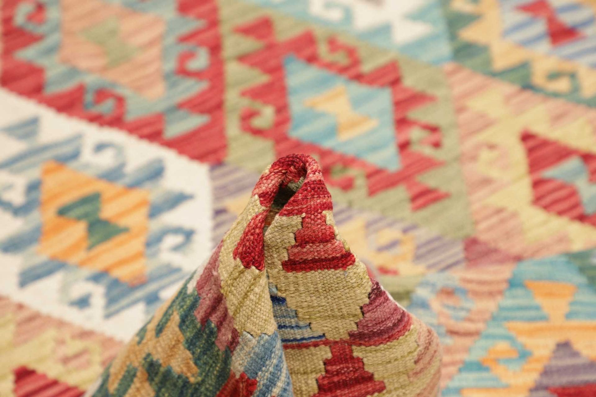 Kelim 175 × 222 cm aus Wolle, handgewebt