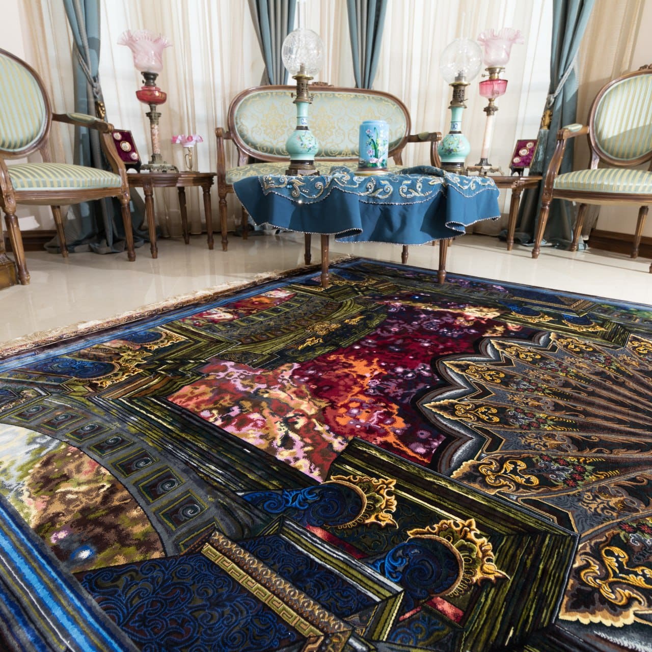 Erami Carpet — Qom silk rug