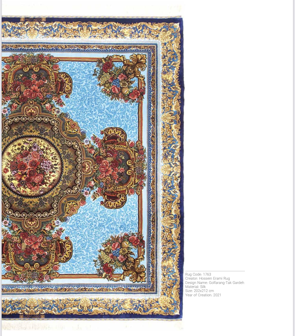 Erami Carpet — Qom silk rug