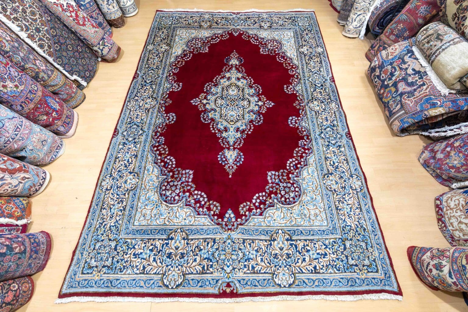 Perserteppich Kirman 310 x 210 cm Schurwolle handgeknüpft