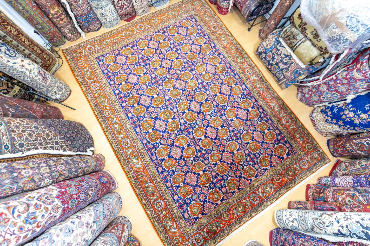 Perserteppich Bijar 348 x 256 cm Schurwolle handgeknüpft