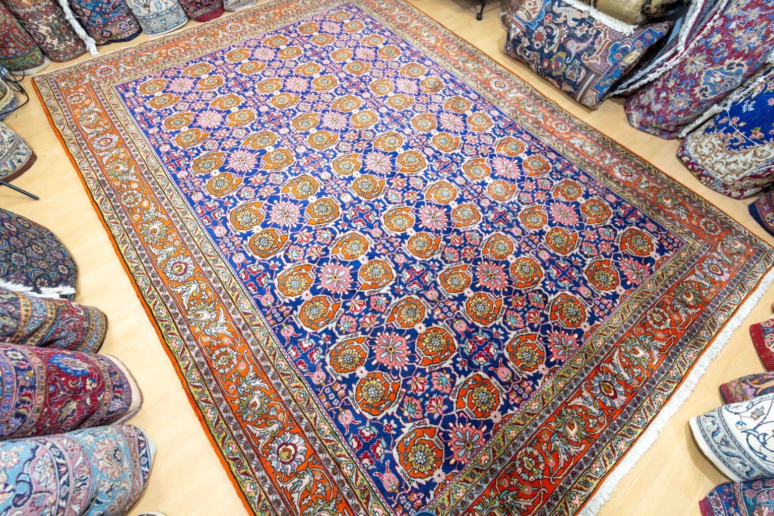 Perserteppich Bijar 348 x 256 cm Schurwolle handgeknüpft