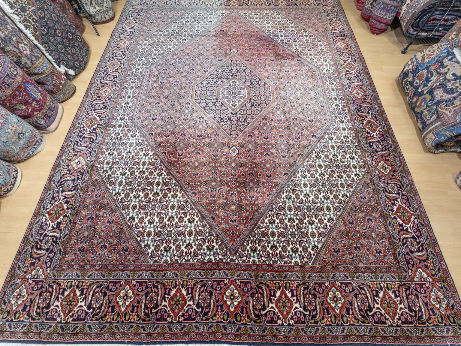 Perserteppich Bijar 343 x 250 cm Schurwolle handgeknüpft