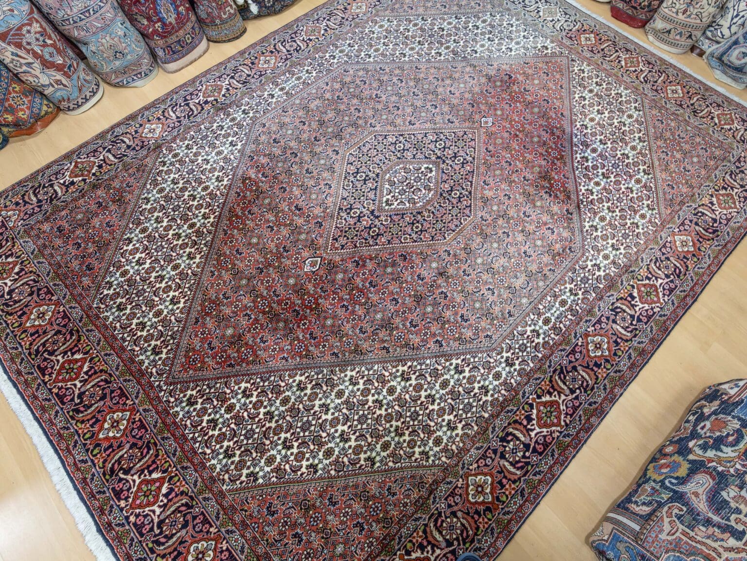Perserteppich Bijar 343 x 250 cm Schurwolle handgeknüpft