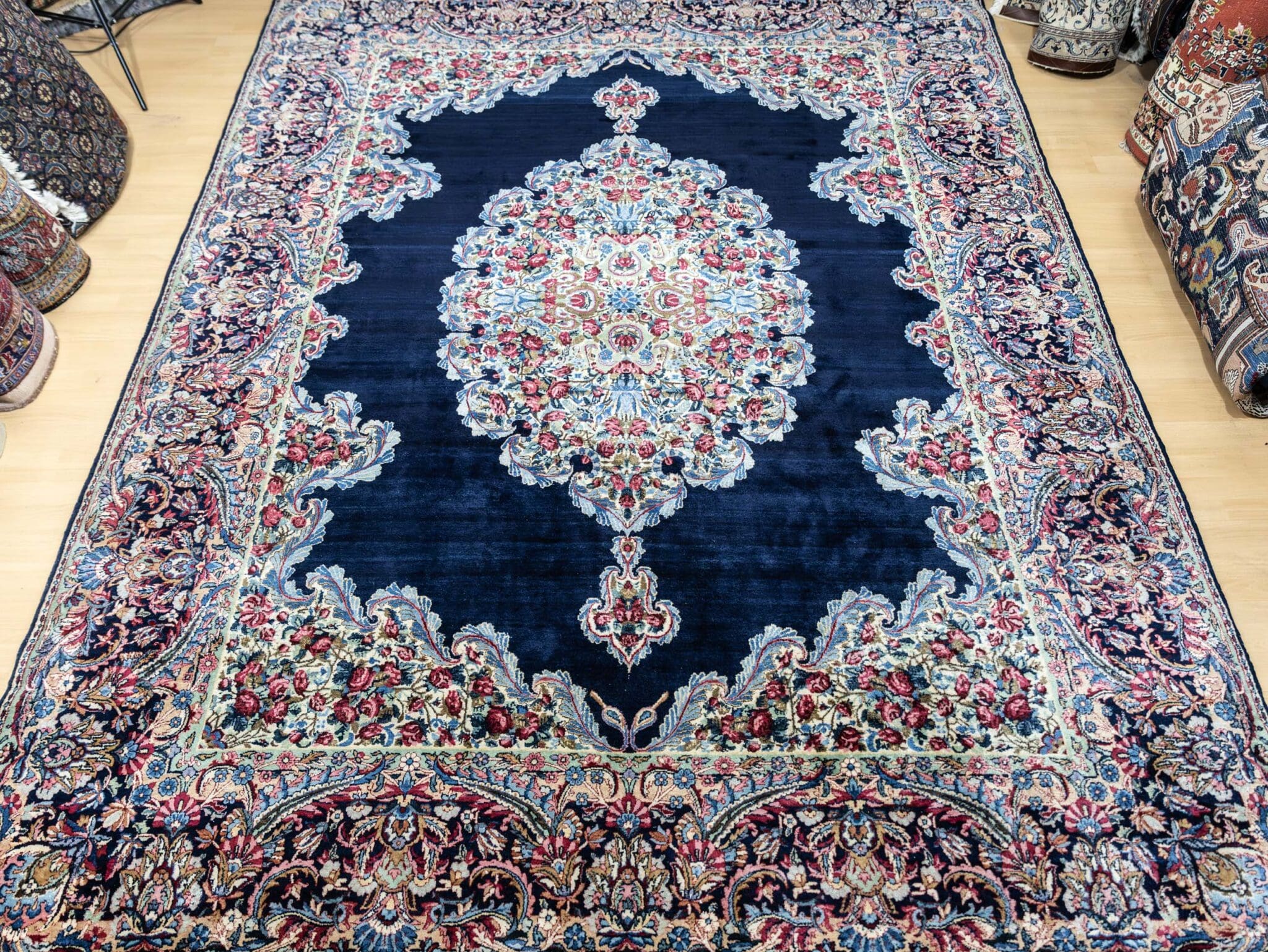 Handgeknüpfter Kerman Perserteppich, 342 × 212 cm, Wolle