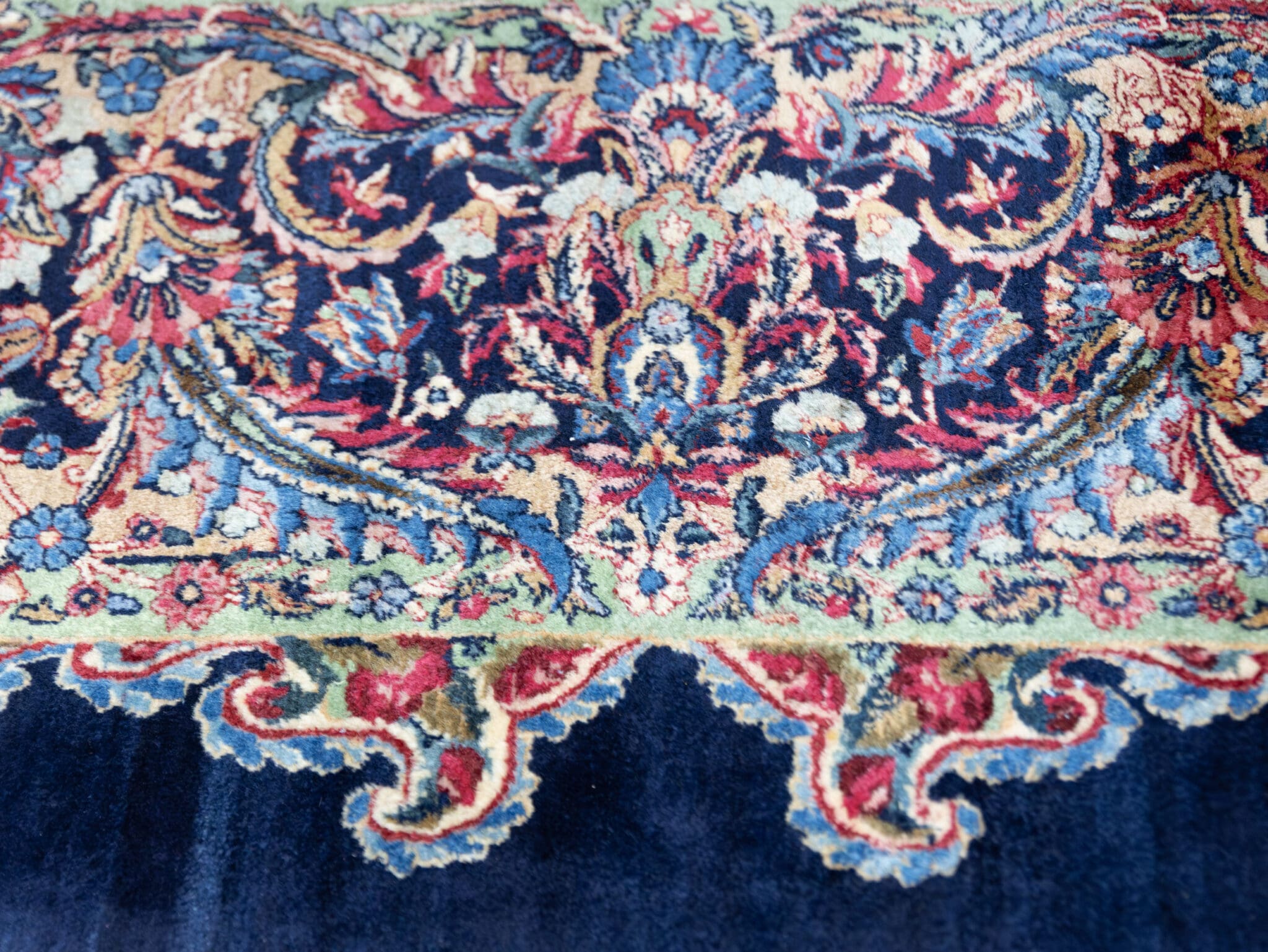 Handgeknüpfter Kerman Perserteppich, 342 × 212 cm, Wolle