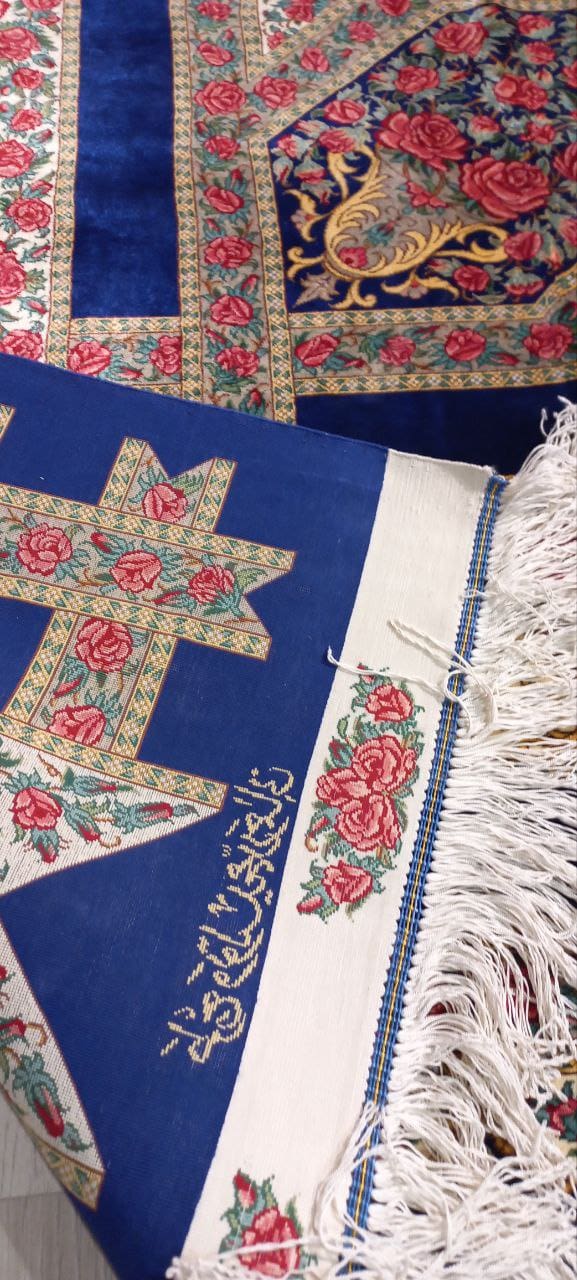 NEU 300×200 cm Handgeknüpfter ORIGINAL Rahmani Ghom Seidenteppich „Rose – Blue Edition“ | 6,00 m² | 70 Raj | 7.188.300 Knoten | 100 % Seide H1