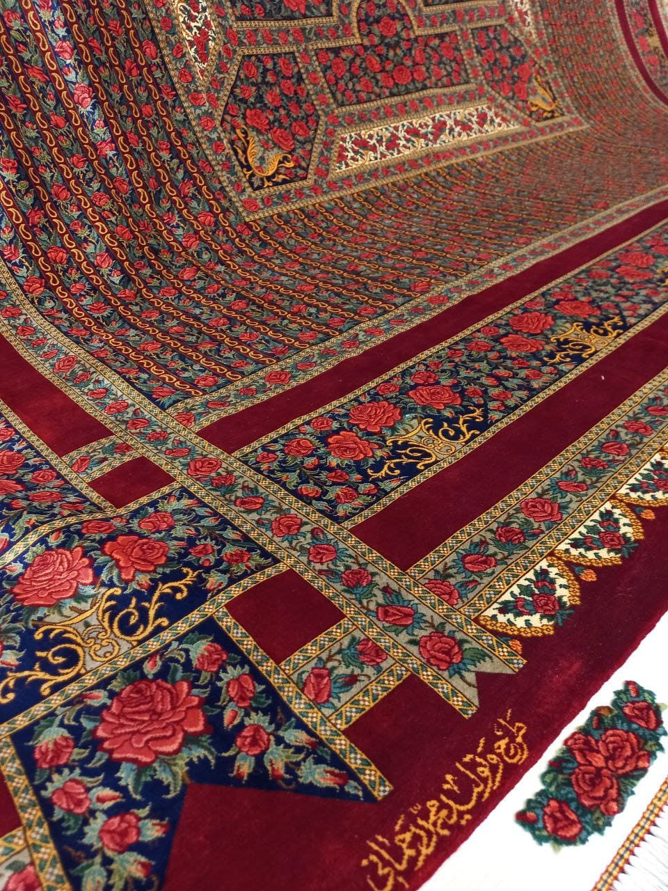 400×300 cm ORIGINAL Rahmani „Rose Signature – Icon der Kollektion“ | 12 m² | 70 Raj | 14.376.600 Knoten | Meisterwerk – Seide auf Seide | Extrem hohe Arbeitsstunden über Jahre H1