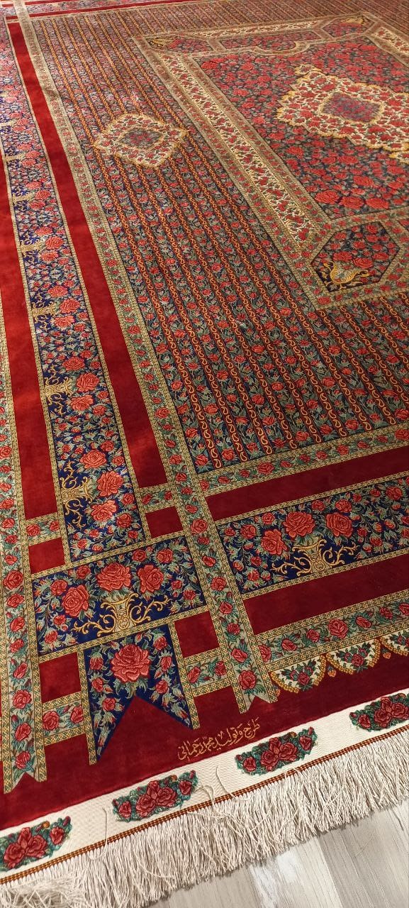 400×300 cm ORIGINAL Rahmani „Rose Signature – Icon der Kollektion“ | 12 m² | 70 Raj | 14.376.600 Knoten | Meisterwerk – Seide auf Seide | Extrem hohe Arbeitsstunden über Jahre H1