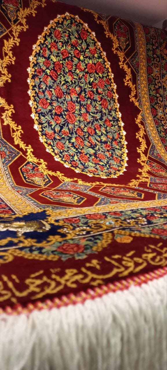 350×250 cm ORIGINAL Rahmani „Rose Blue Edition – Sonderfarbe“ | 8,75 m² | 70 Raj | 10.471.938 Knoten | Meisterwerk – Jahre lange Knüpfzeit | Seide auf Seide H1