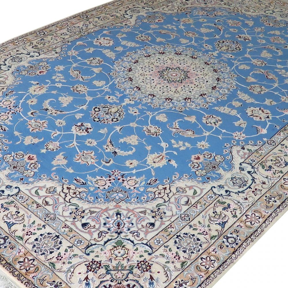 Handgeknüpfter Nain Perserteppich, 230 × 155 cm, Wolle & Seide