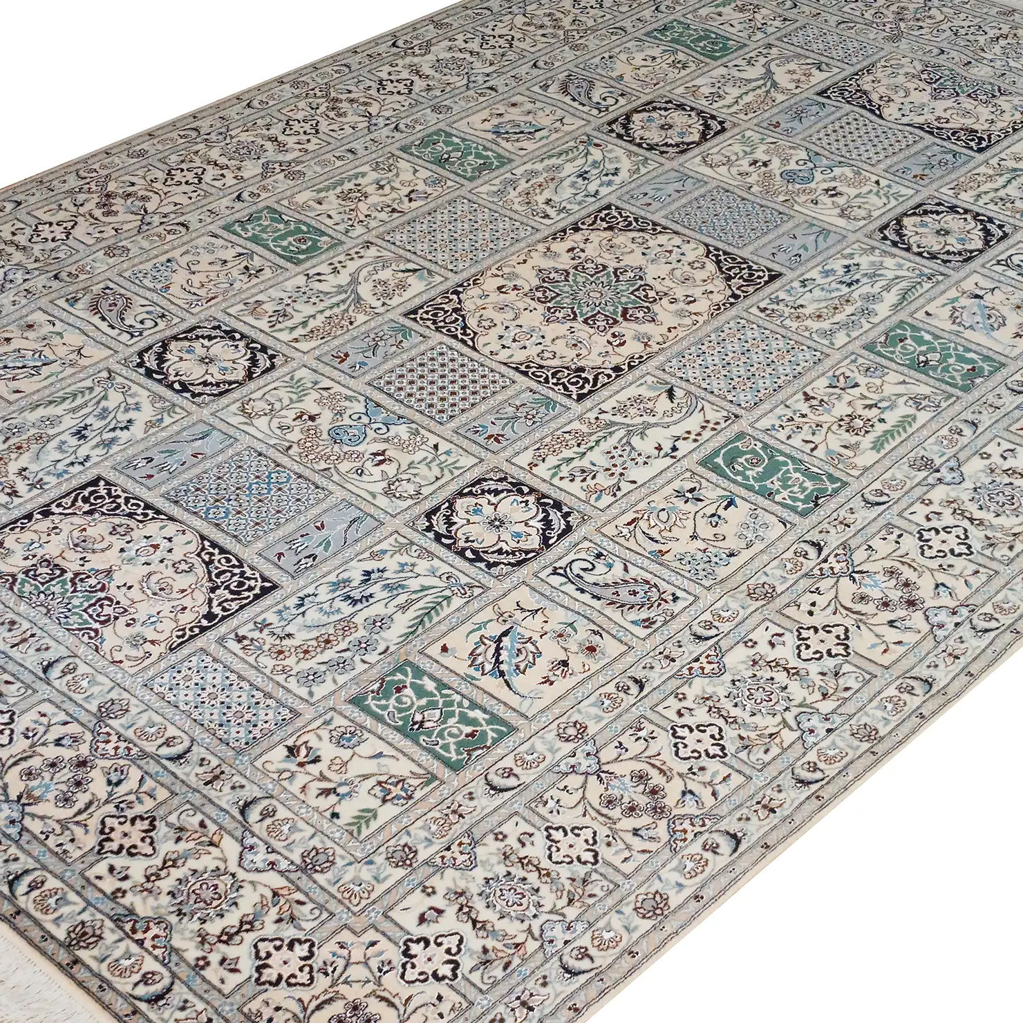 Handgeknüpfter Nain Perserteppich, 208 × 307 cm, Wolle & Seide