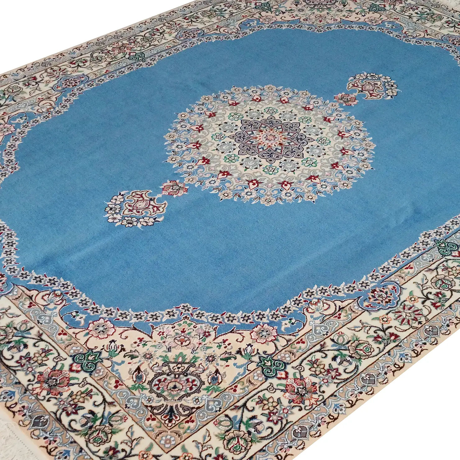 Handgeknüpfter Nain Perserteppich, 200 × 250 cm, Wolle & Seide