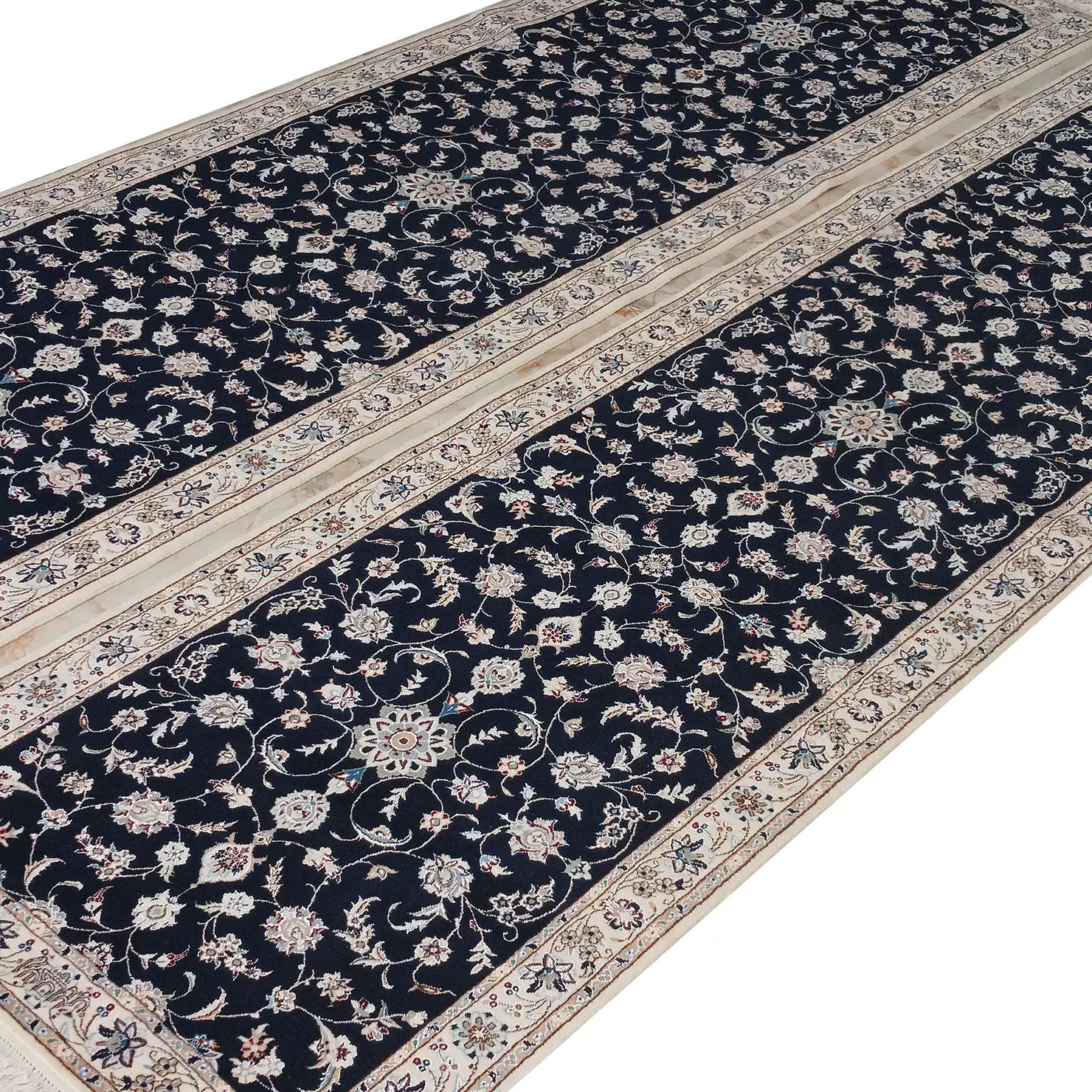 perserteppich-nain-6la-85-x-315-cm-wolle-seide-handgeknupft Handgeknüpfter Nain Perserteppich 85 × 315 cm