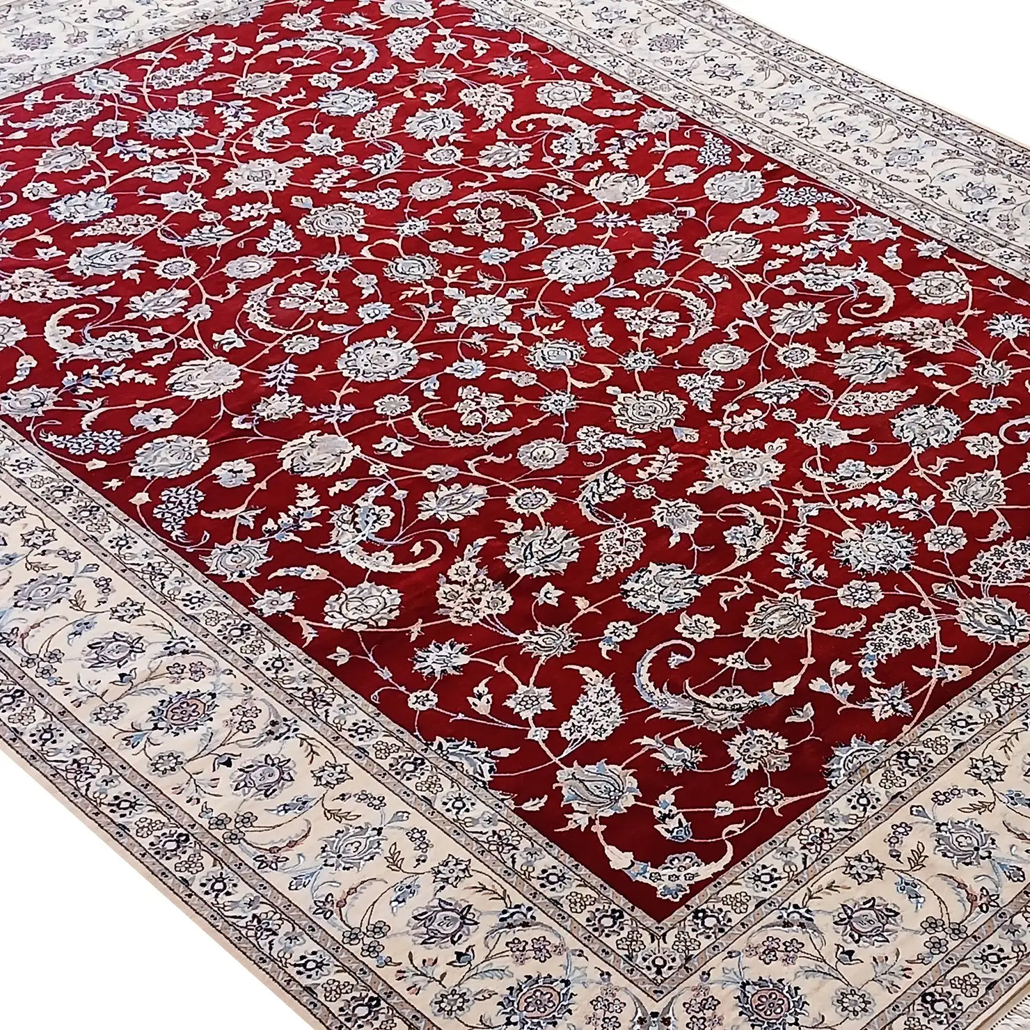 perserteppich-nain-6la-258-x-358-cm-wolle-seide-handgeknupft-1 Handgeknüpfter Nain Perserteppich 258 × 358 cm