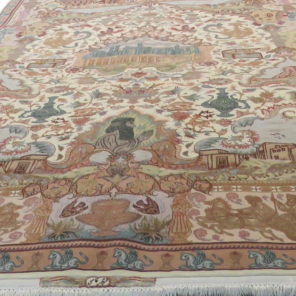 perserteppich-tabriz-303-x-201-cm-seide-wolle-handgeknupft-2 Handgeknüpfter Täbriz Perserteppich, 303 × 201 cm, Seide