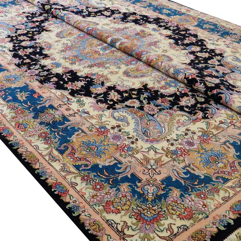 Handgeknüpfter Perserteppich, 300 × 200 cm, Wolle & Seide