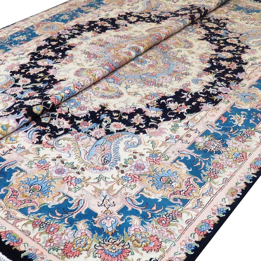 Handgeknüpfter Perserteppich, 300 × 200 cm, Wolle & Seide