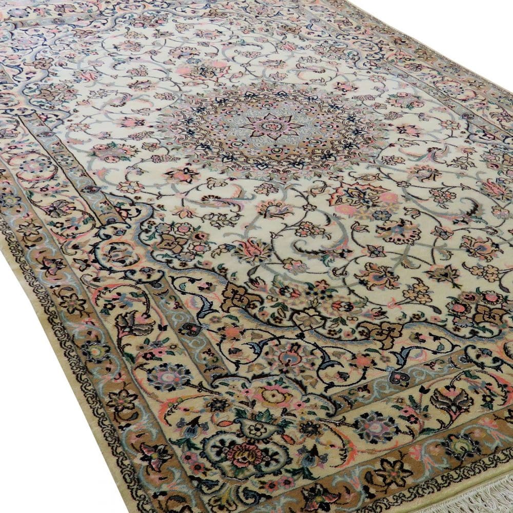 Handgeknüpfter Nain Perserteppich, 160 × 245 cm, Wolle & Seide