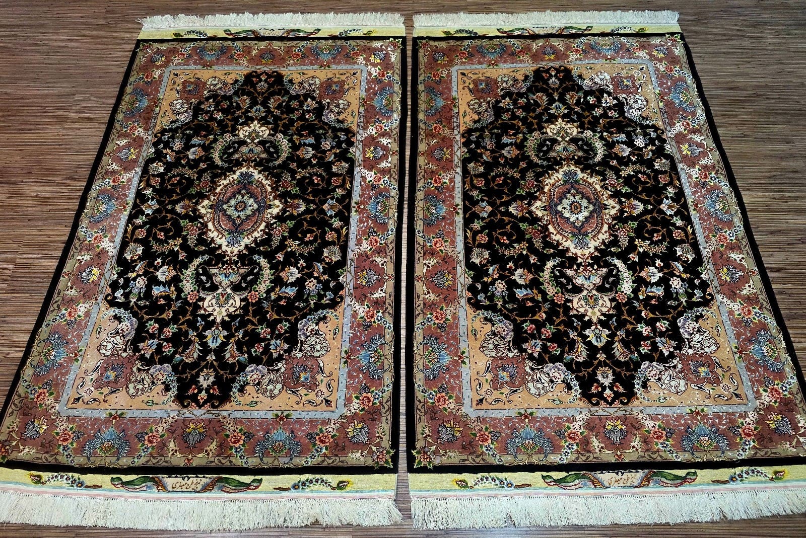 Handgeknüpfter Täbriz Perserteppich, 165 × 100 cm, Wolle & Seide