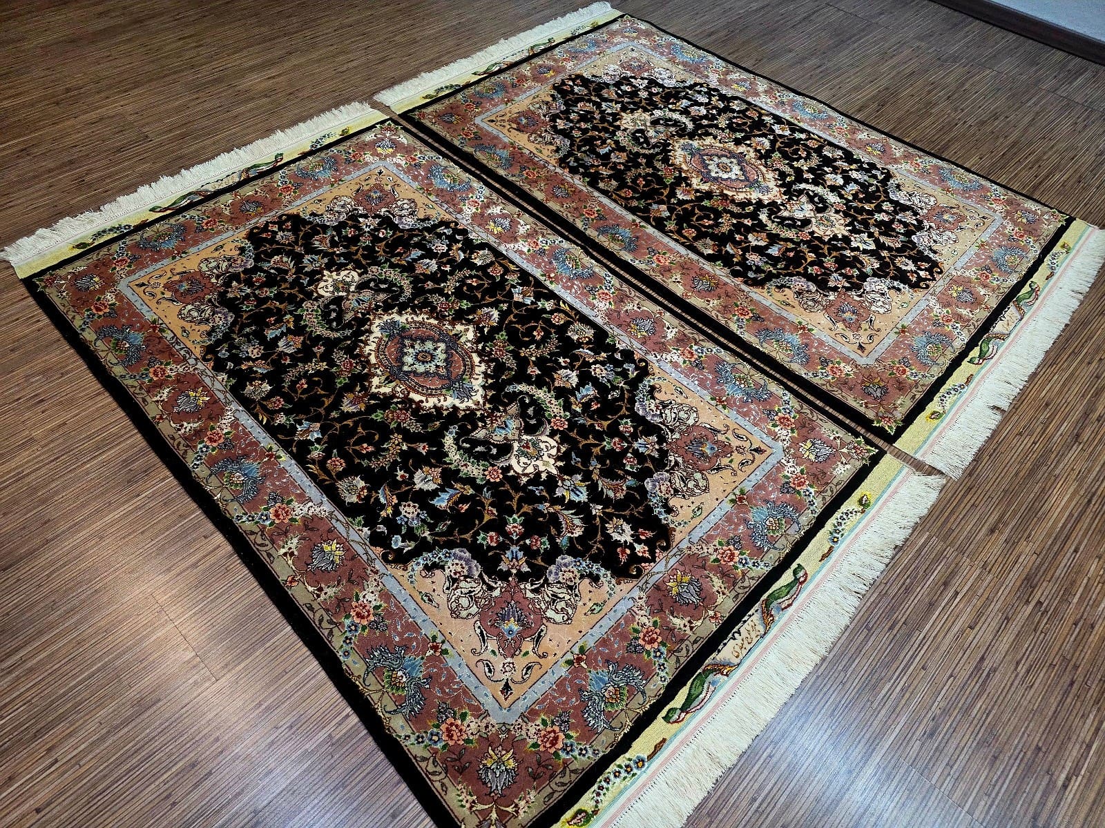 Handgeknüpfter Täbriz Perserteppich, 165 × 100 cm, Wolle & Seide