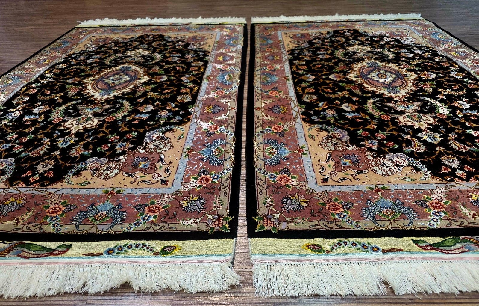 Handgeknüpfter Täbriz Perserteppich, 165 × 100 cm, Wolle & Seide