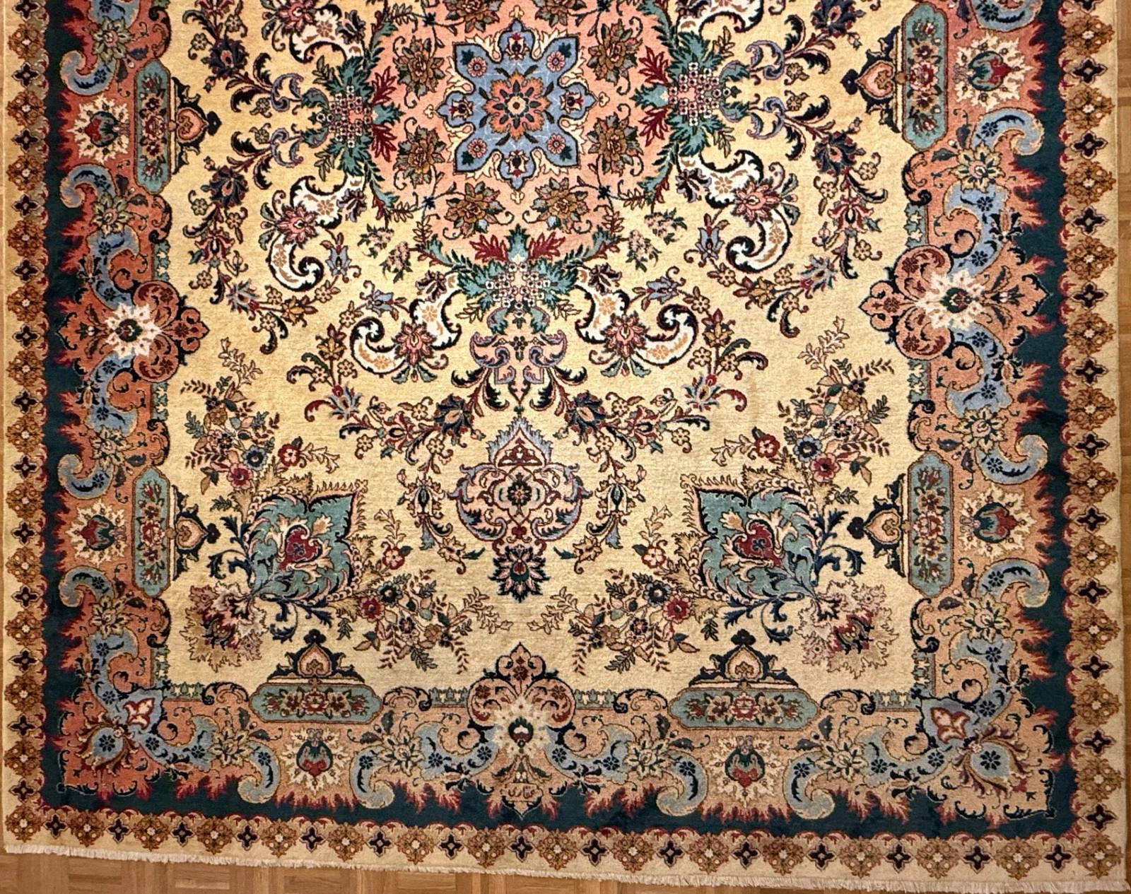 Täbriz Perserteppich 405 × 290 cm aus Wolle, handgeknüpft