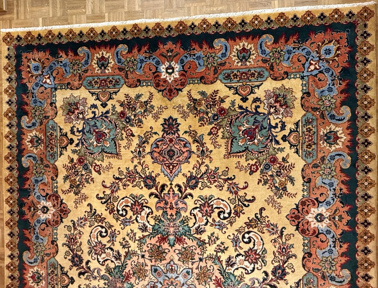 Täbriz Perserteppich 405 × 290 cm aus Wolle, handgeknüpft