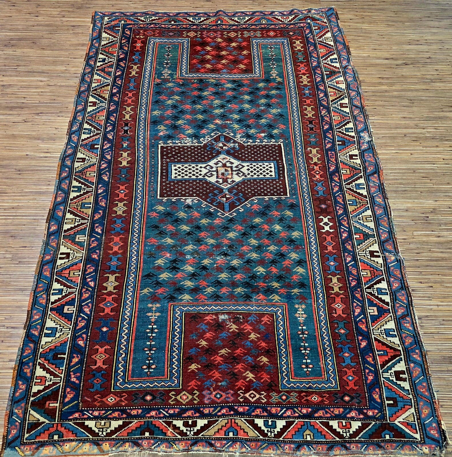 Geometrisch Orientteppich 180 × 120 cm aus Wolle, handgeknüpft
