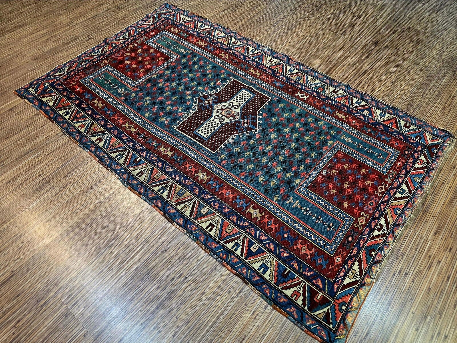 Geometrisch Orientteppich 180 × 120 cm aus Wolle, handgeknüpft