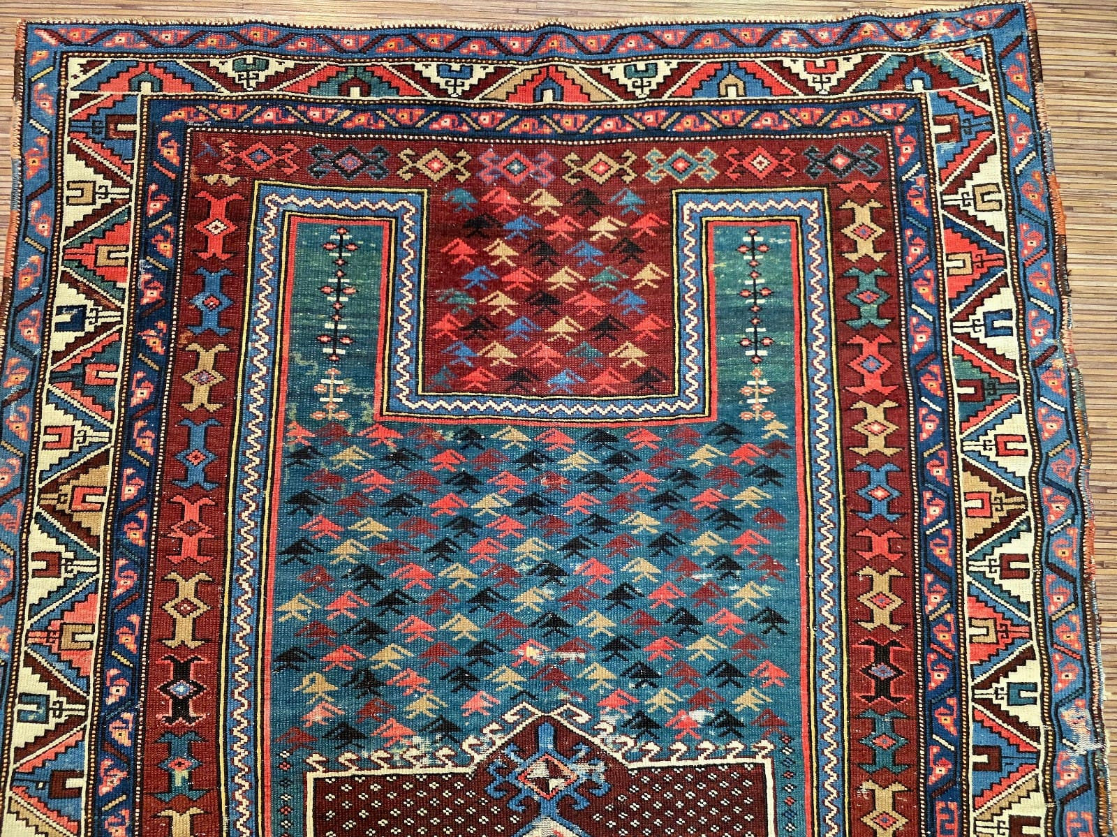 Geometrisch Orientteppich 180 × 120 cm aus Wolle, handgeknüpft