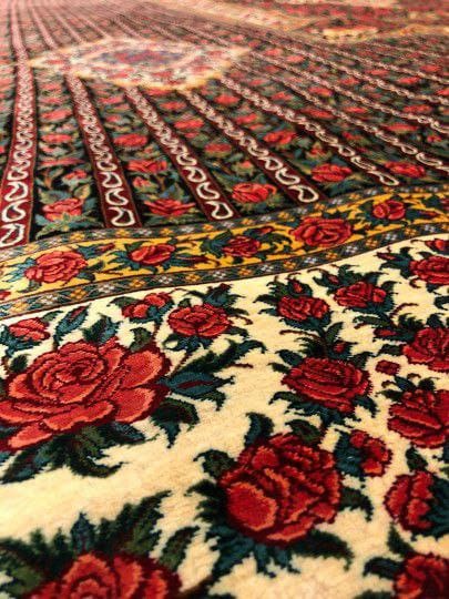 400×300 cm ORIGINAL Rahmani „Rose Signature – Icon der Kollektion“ | 12 m² | 70 Raj | 14377000 Knoten | Meisterwerk – Seide auf Seide | Extrem hohe Arbeitsstunden über Jahre H1