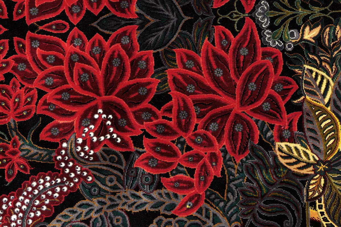 NEU 200×210 cm Handgeknüpfter Erami Ghom Seidenteppich „Flower Garden – Golfarang“ | 70 Raj | ca. 4.200.000 Knoten | 100 % Seide auf Seide H1