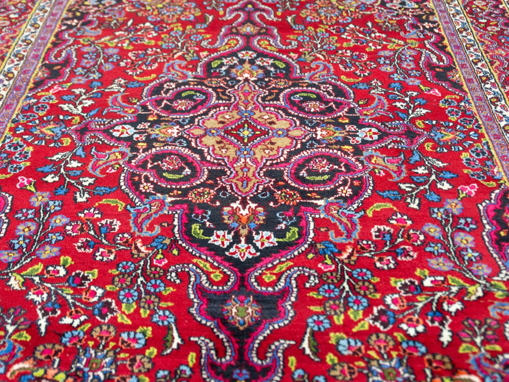 Handgeknüpfter Mashhad Perserteppich, 293 × 215 cm, Wolle