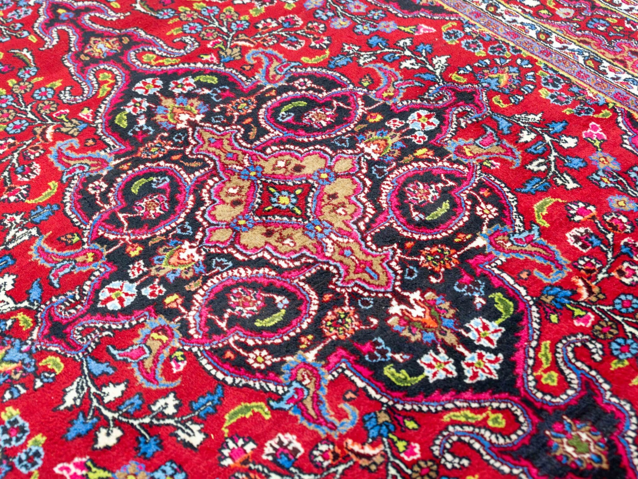 Handgeknüpfter Mashhad Perserteppich, 293 × 215 cm, Wolle