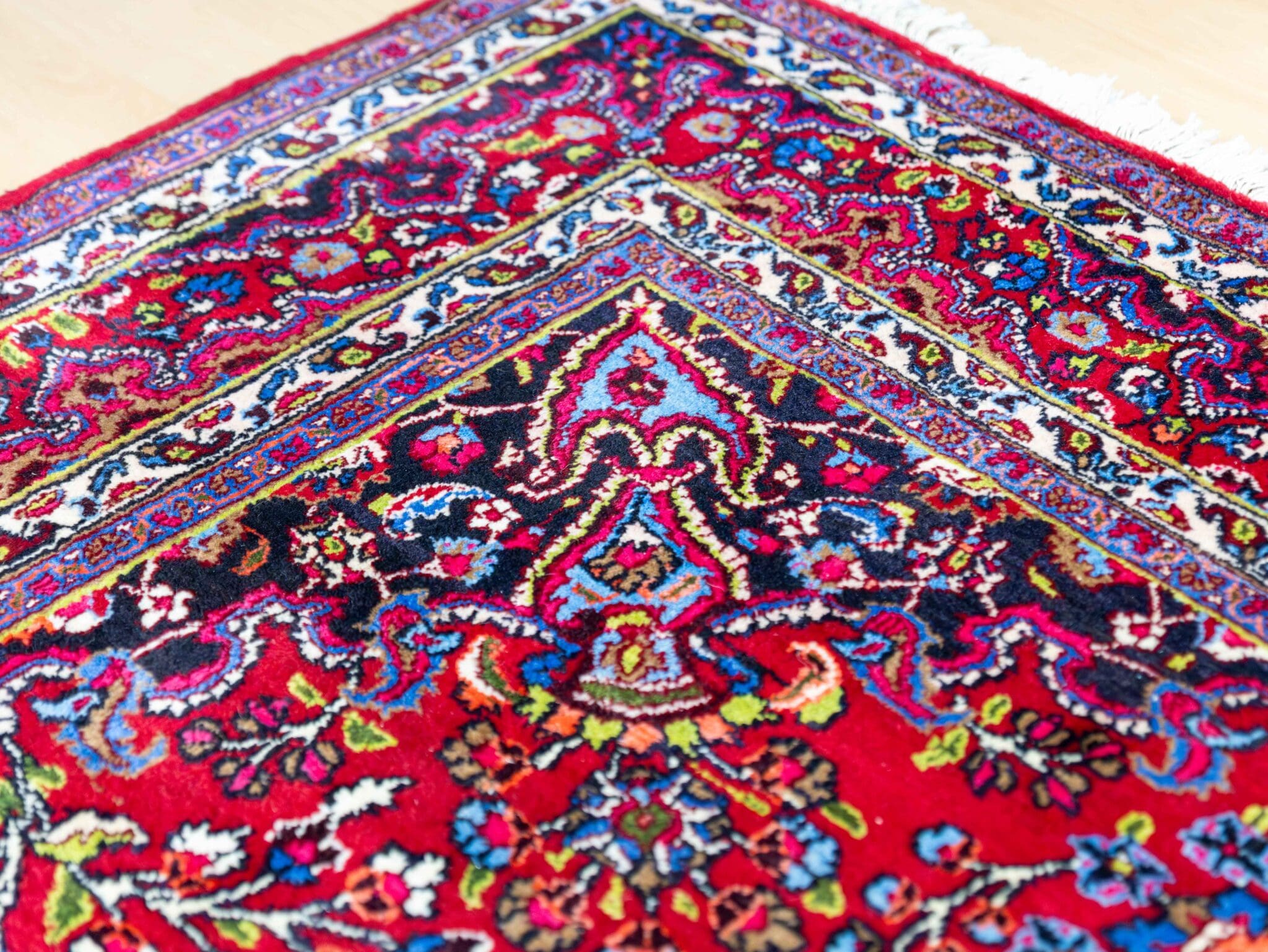 Handgeknüpfter Mashhad Perserteppich, 293 × 215 cm, Wolle