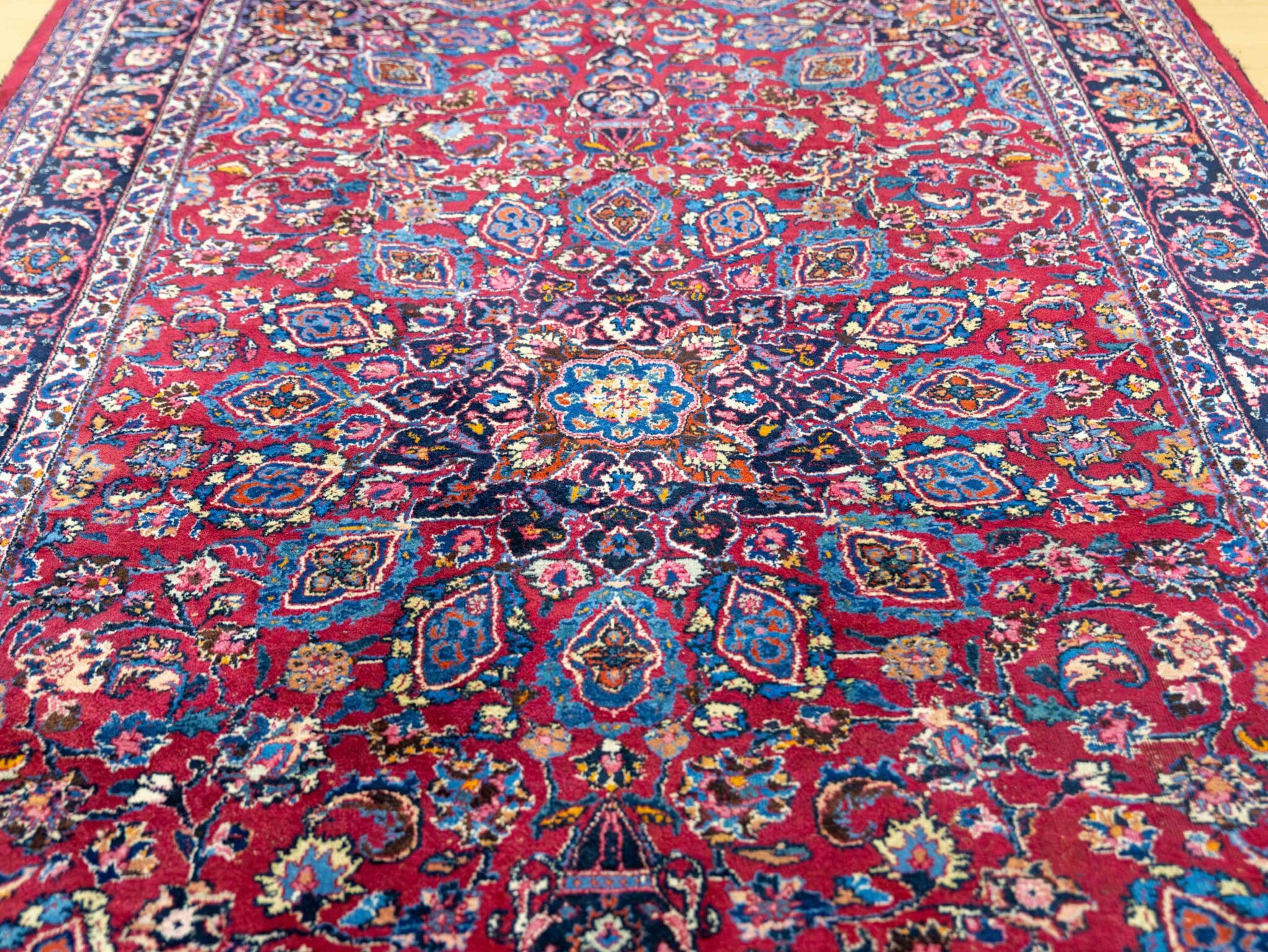 Handgeknüpfter Mashhad Perserteppich, 283 × 200 cm, Wolle