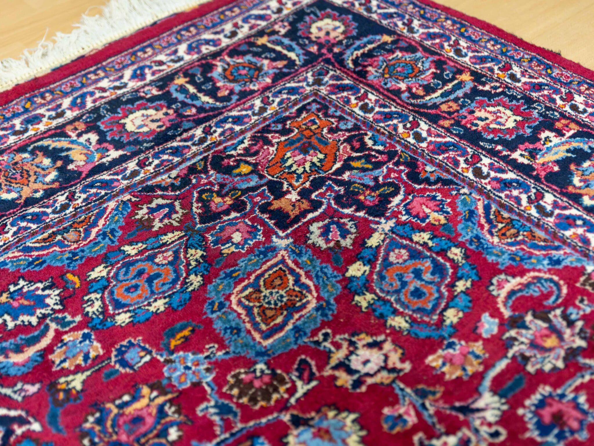 Handgeknüpfter Mashhad Perserteppich, 283 × 200 cm, Wolle