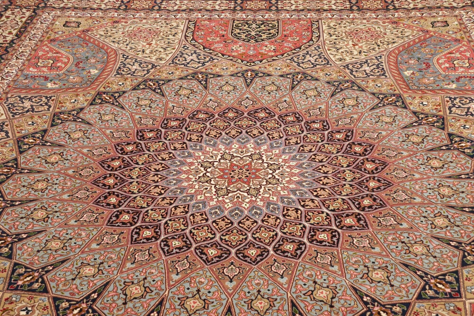 Handgeknüpfter Täbriz Perserteppich, 303 × 396 cm, Wolle