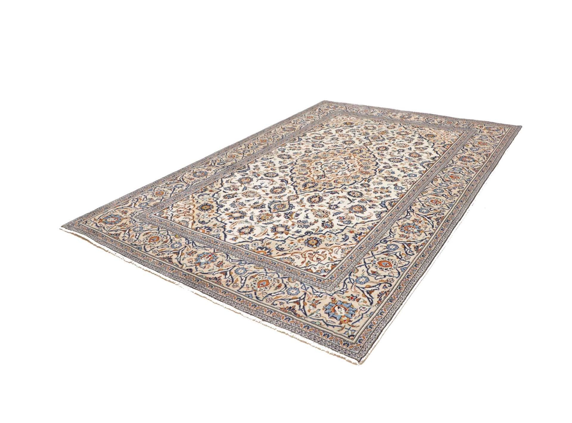 Kashan Perserteppich aus Iran, 203 × 302 cm